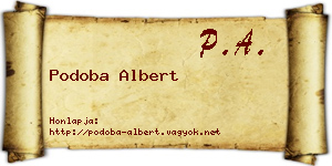 Podoba Albert névjegykártya