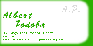 albert podoba business card